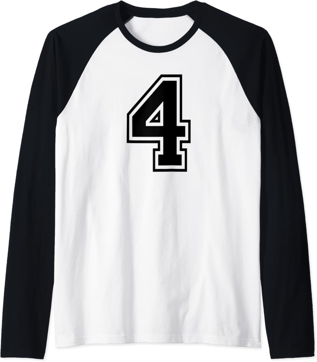 Number 4 Sports Jersey Player Uniform Number 4th Birthday Raglan